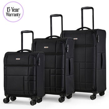 Rock Tokyo Softshell Suitcase 3pc Set in 3 Colours