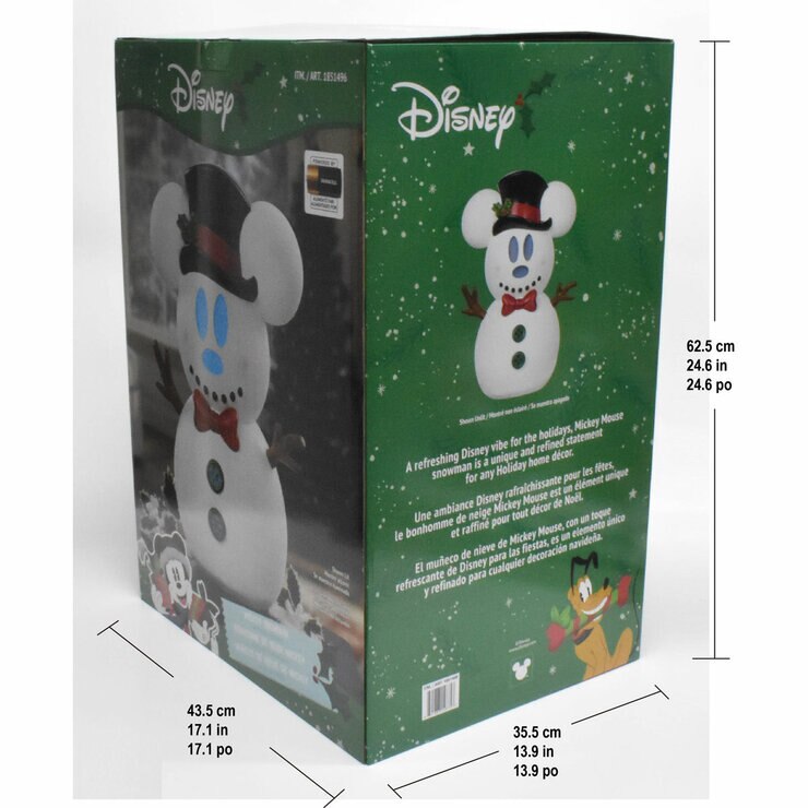 22 inch Disney Mickey Snowman with lights and music