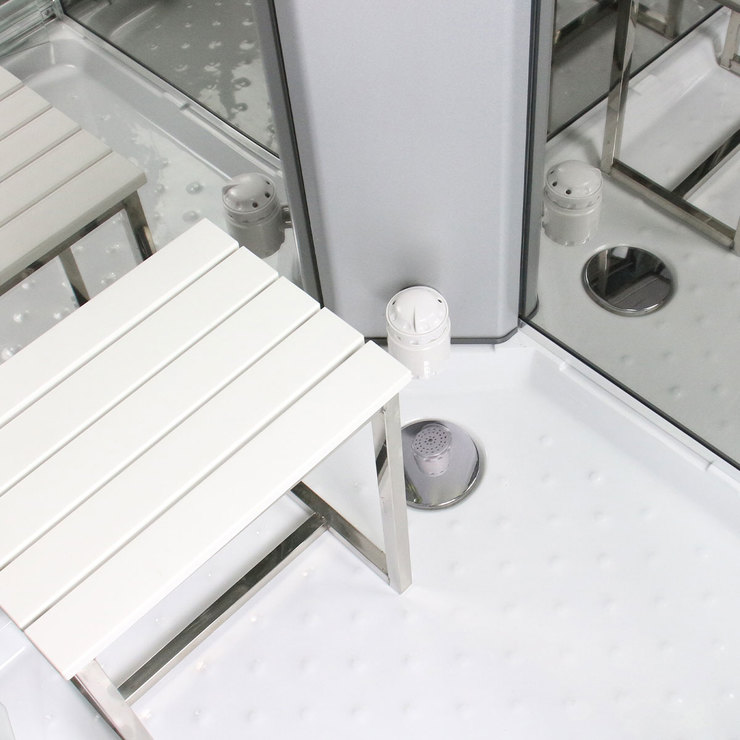 Insignia Diamond 900mm Quadrant Steam Shower with Black Frame Costco UK