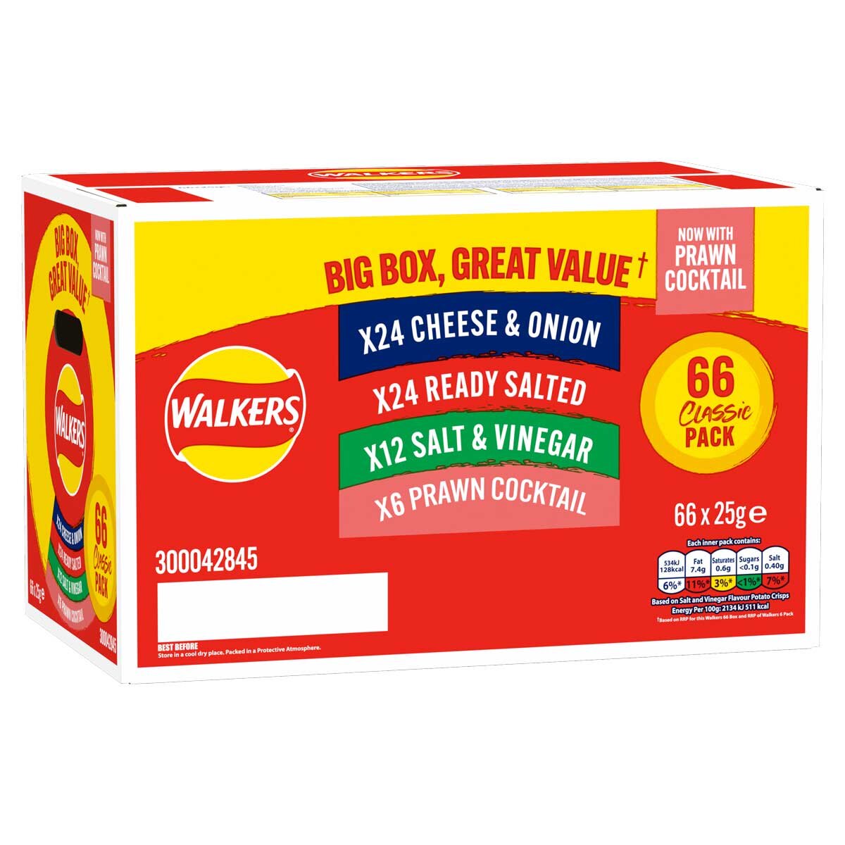Walkers Crisps Variety Box, 66 x 25g