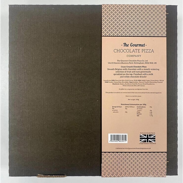 The Gourmet Chocolate Pizza Company - Crazy Crunch 10 Inches The Gourmet Chocolate Pizza Company - Crazy Crunch 10 Inches