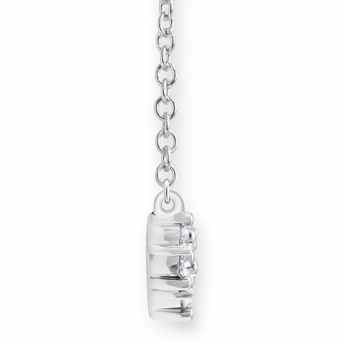 0.36ctw Round Brilliant Cut Diamond 7 Stone Necklace, 18ct White Gold