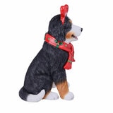 26 inch Christmas Dog Greeter - Bernese With Antlers