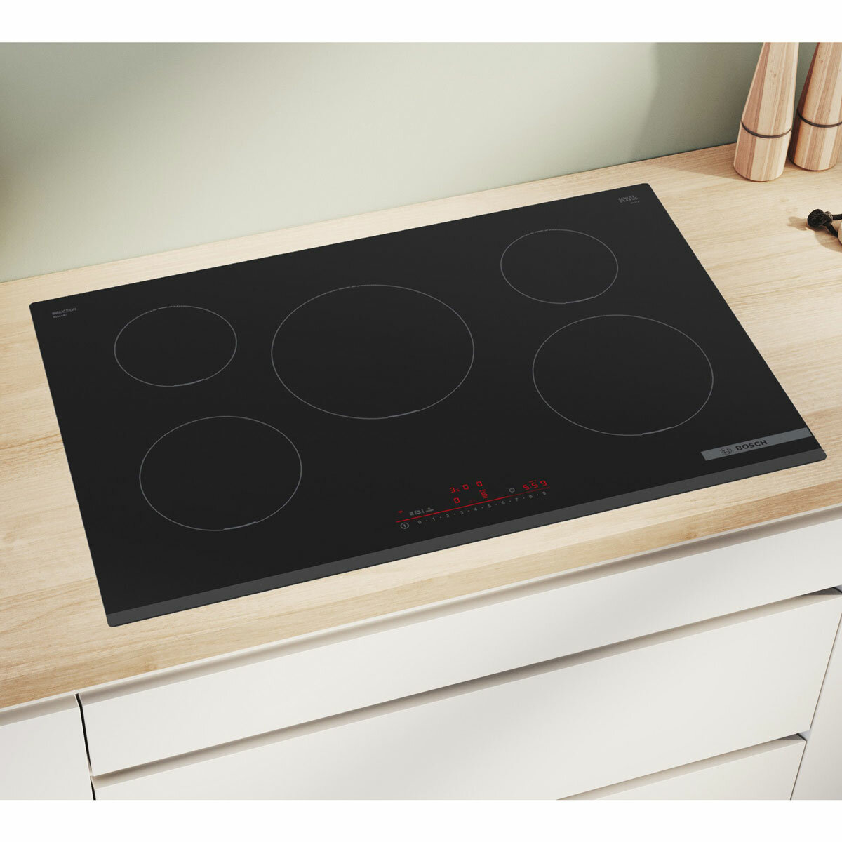 Bosch Series 6 PIV831HB1E 80cm Touch Control Induction Hob in Black