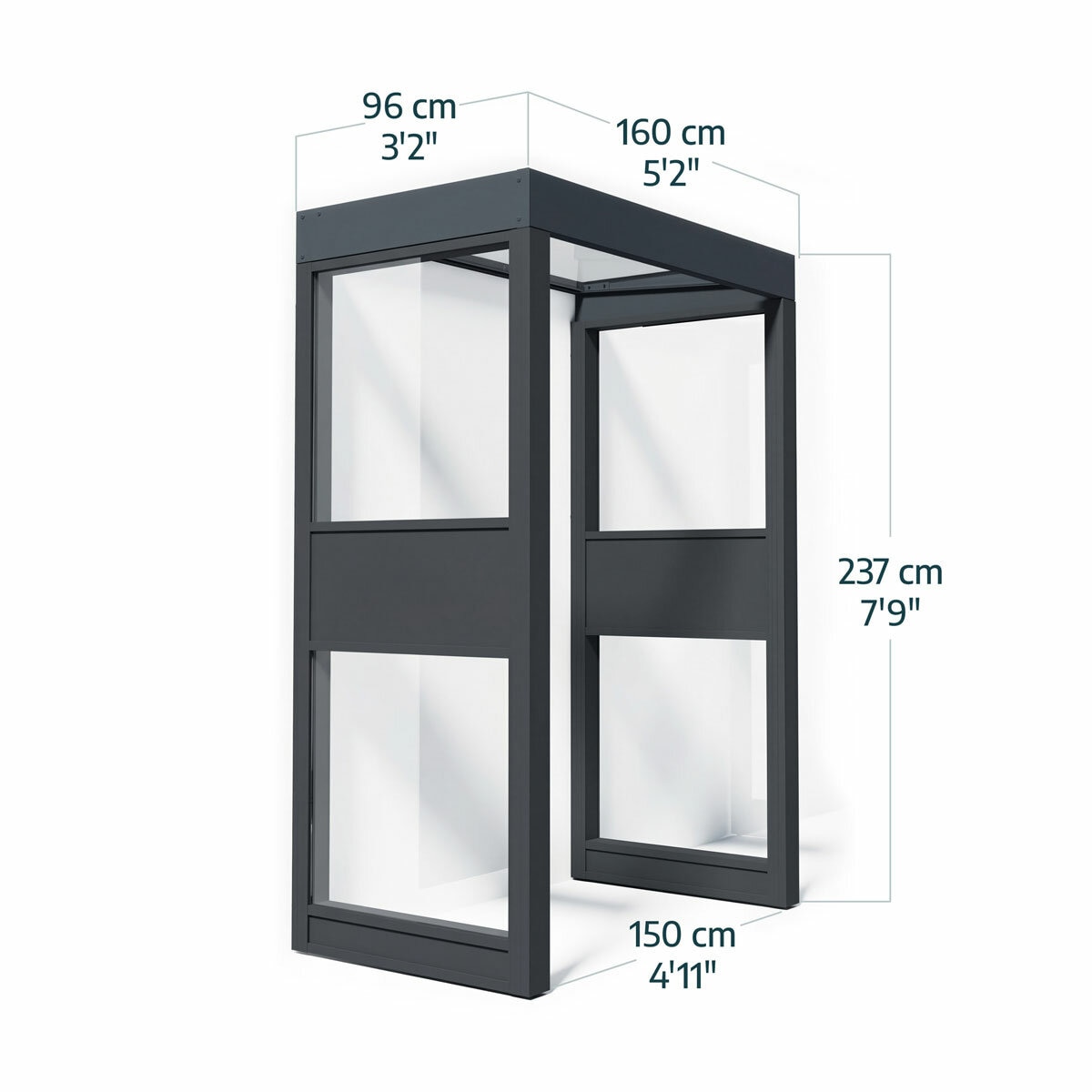 Palram 160 x 96cm Pro Door Awning Bundle