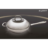 BergHOFF Moon Stainless Steel Wok with Lid, 28cm