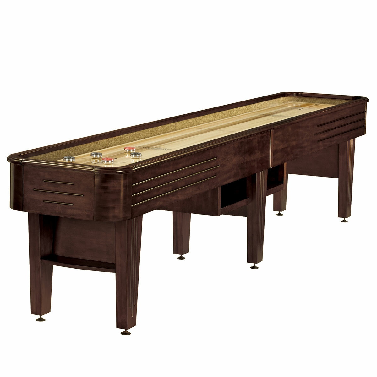 Installed Brunswick Andover Shuffleboard in 2 Sizes Installed Brunswick Andover Shuffleboard in 2 Sizes