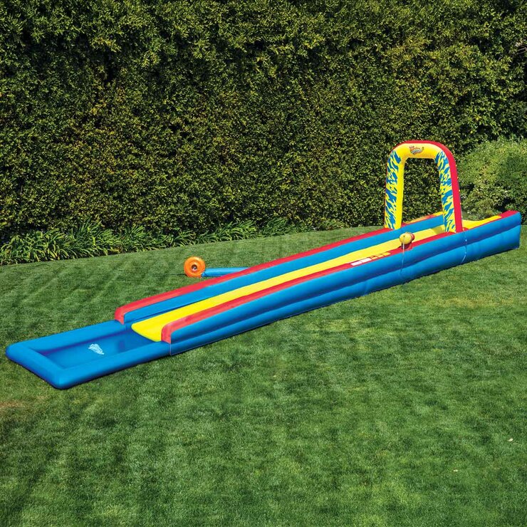 Lifestyle image of the Wham-O Slip N' Slide Air Splash Zone (32 ft)