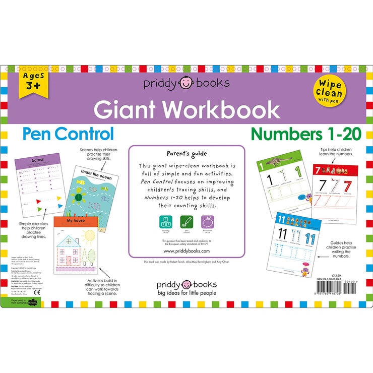 Giant Spiral Wipe-Clean Workbook: Pen Control and Numbers Giant Spiral Wipe-Clean Workbook: Pen Control and Numbers