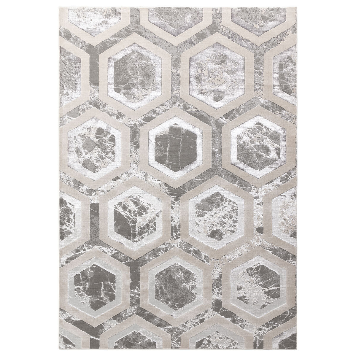 Asiatic Aurora Crystal rug laying flat