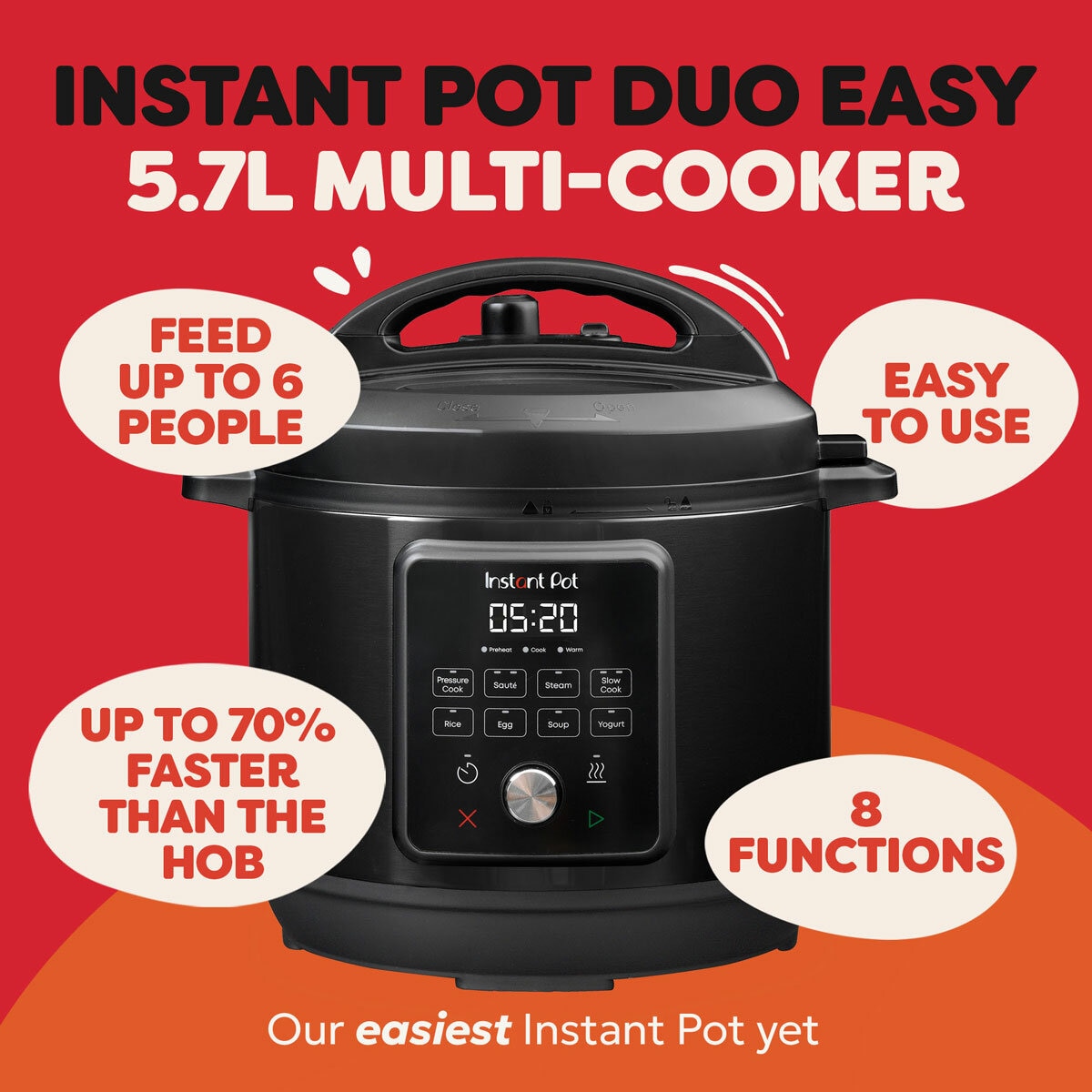 Lifestyle Image of Instant Pot Duo Easy Multi-Cooker Lifestyle Image of Instant Pot Duo Easy Multi-Cooker