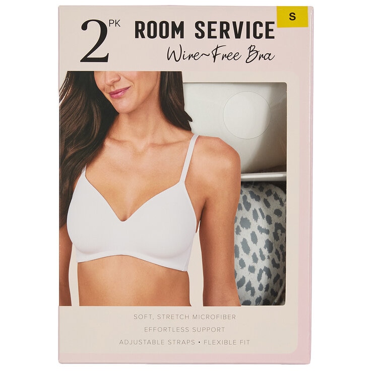 Room Service Ladies Wire Free Bra 2 Pack