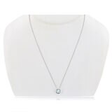 Aquamarine Birthstone Pendant, 14ct White Gold