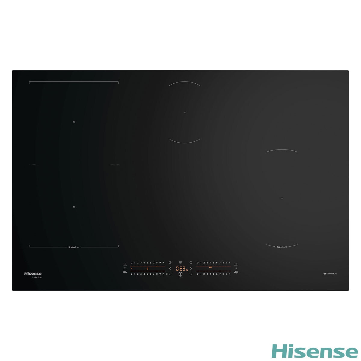Hisense Hi6 HI8432BSCWF 80cm Induction Hob with Bridge Zone, in Black
