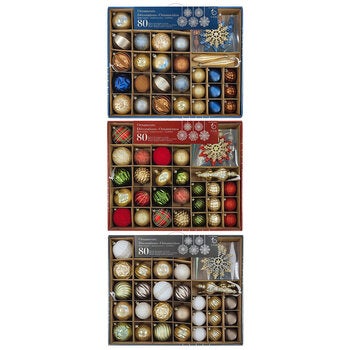 80CT Shatterproof ornament Set