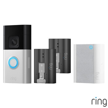 Ring Doorbell Plus with Chime and Additional Quick Release Battery