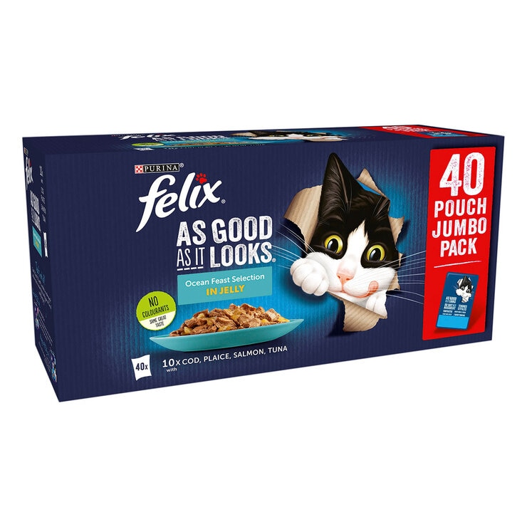 Felix As Good As It Looks Ocean Feast, 40 x 100g Felix As Good As It Looks Ocean Feast, 40 x 100g