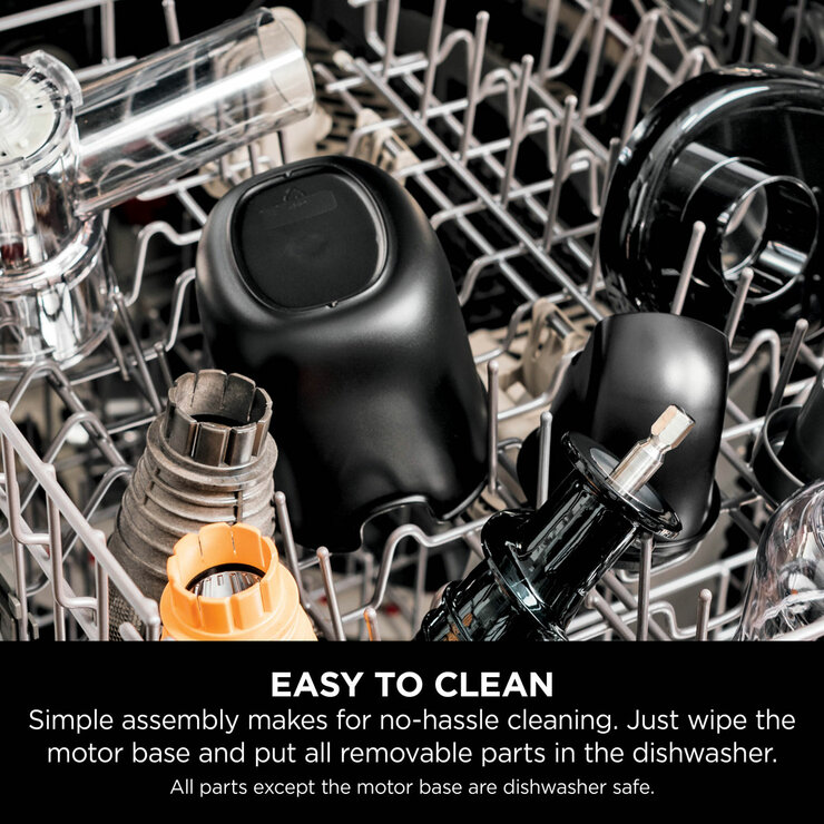 Lifestyle image of Ninja Cold Press Juicer showing simple to use