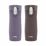 Contigo Thermal Mug 473ml, 2 Pack in Purple & Brown Contigo Thermal Mug 473ml, 2 Pack in Purple & Brown