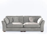 Selsey Grey Fabric 4 Seater Split Sofa