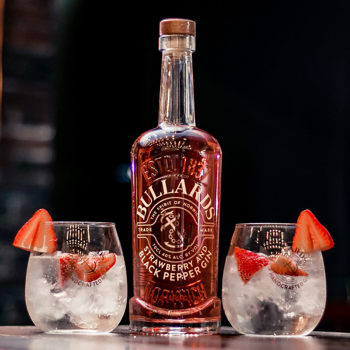 Bullards Strawberry and Black Pepper Gin, 70cl Costco UK