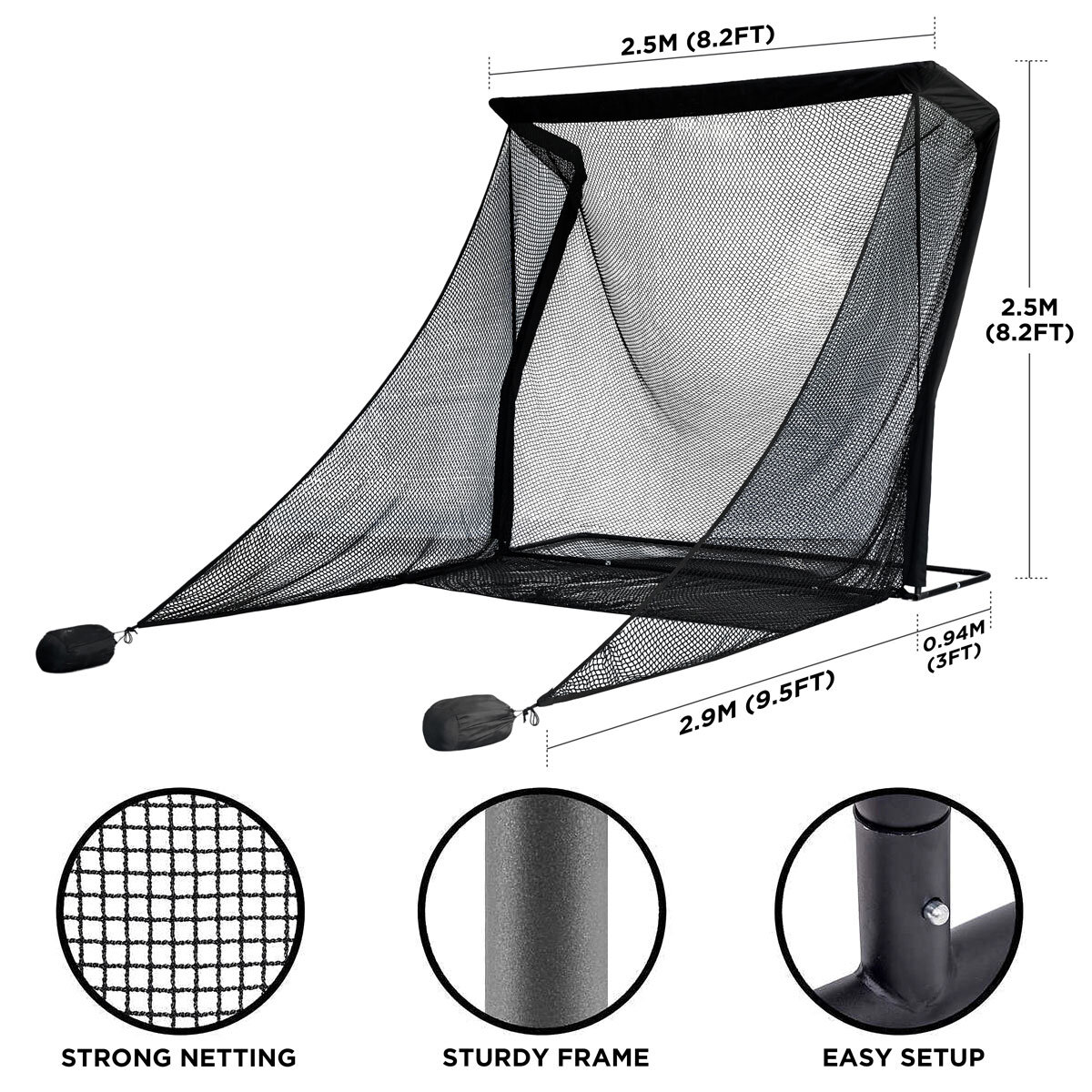 Full Swing Kit Launch Monitor with Deluxe Large Home Net and Tee Turf