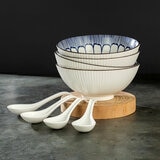 Signature Housewares Ramen Bowls with Spoons, 4 Piece
