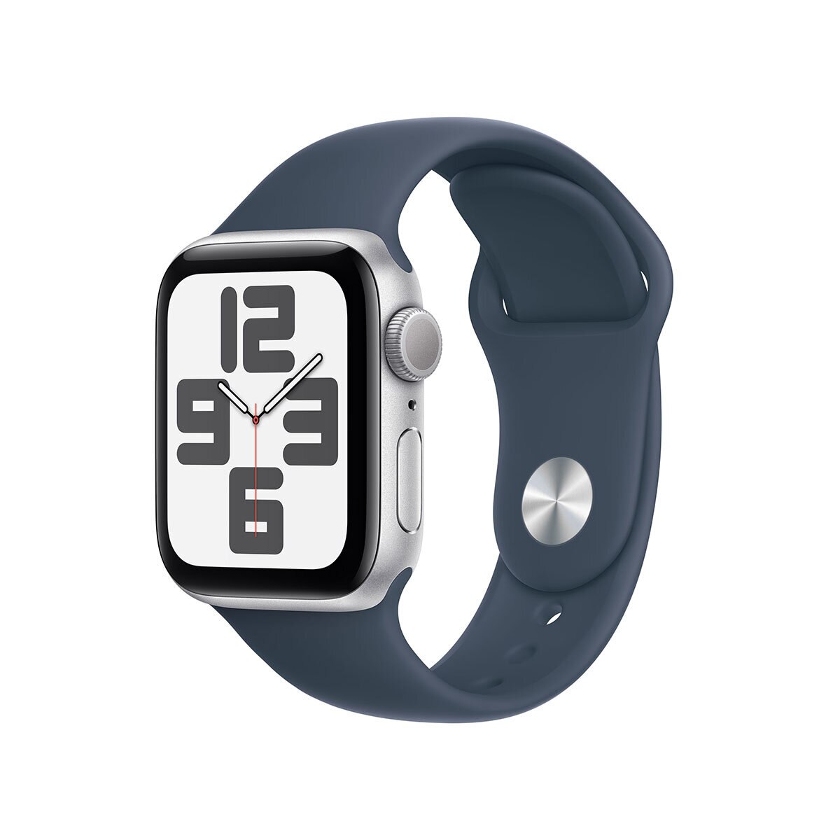 Buy Apple Watch SE GPS, 40mm Silver Aluminium Case with Storm Blue Sport Band S/M, MRE13QA/A @costco.co.uk