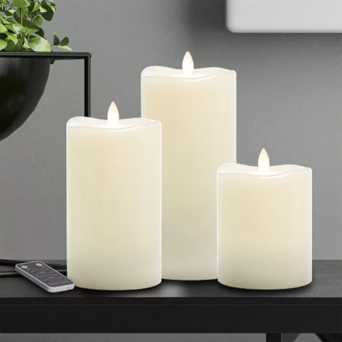 Sterno Home LED Wax Pillar Statement Candles 3 Pack