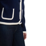 Dalia Ladies Contrast Trim Cardigan