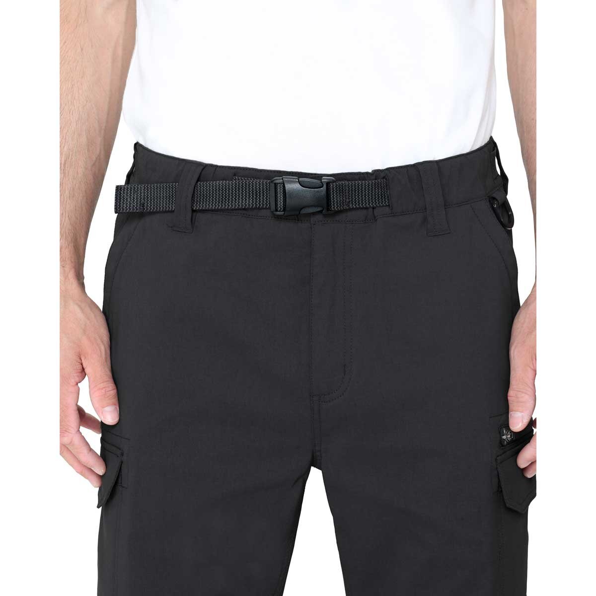 BC Clothing Men's Convertible Pant in Black, Extra Extra Large Long