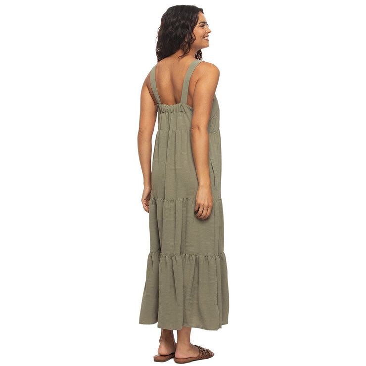 Jezebel Ladies Tiered Dress in Green Jezebel Ladies Tiered Dress in Green
