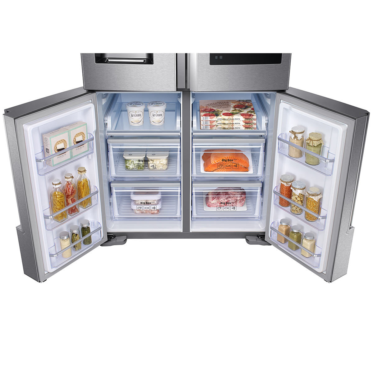 Samsung RF56M9540SR/EU, Multidoor Family Hub Fridge Freezer G Rated in Stainless Steel Costco UK