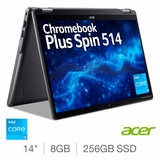 Acer Chromebook Spin, 8 GB, 256GB SSD, i3-1315U, 14" Laptop, NX.J2AEK.005 Acer Chromebook Spin, 8 GB, 256GB SSD, i3-1315U, 14" Laptop, NX.J2AEK.005