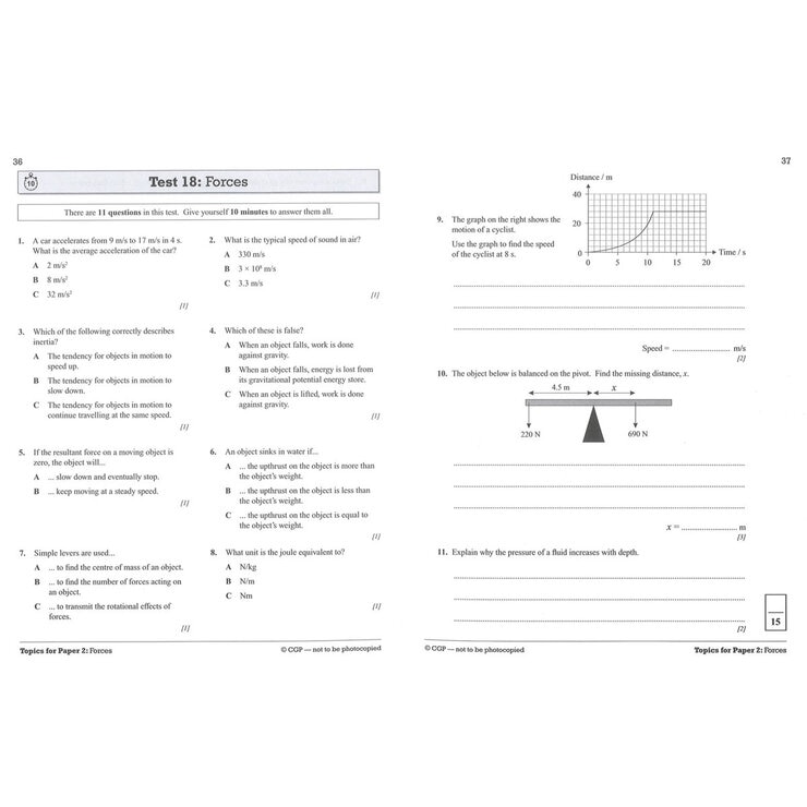Page Spread CGP GCSE AQA Physics text book
