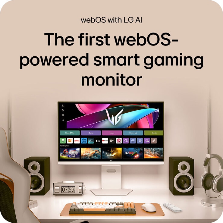 LG UltraGear 32 Inch 4K Ultra HD 144Hz IPS Smart Gaming Monitor, 32G810SA-W