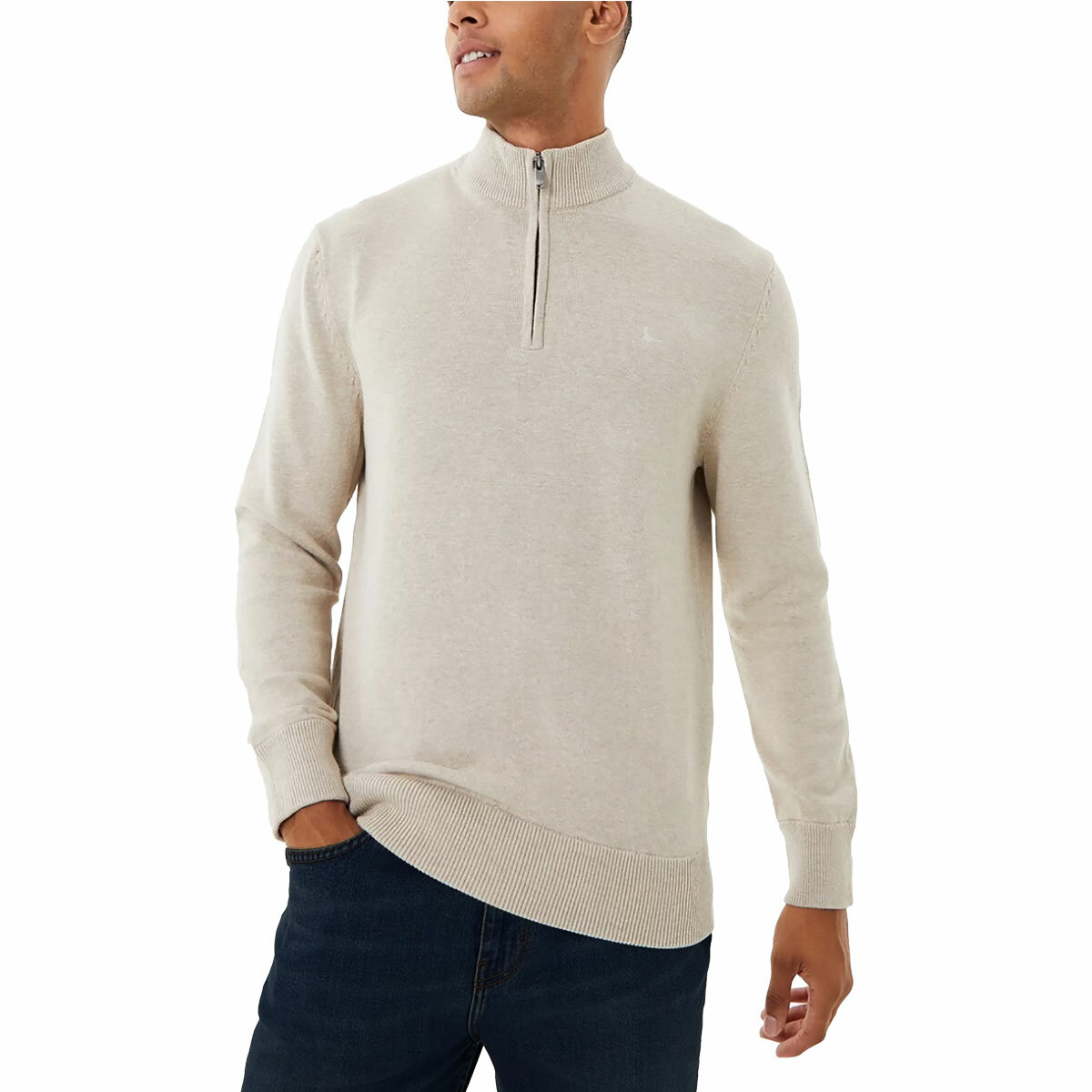 Jack Wills Men's Funnel Neck 1/2 Zip Sweater
