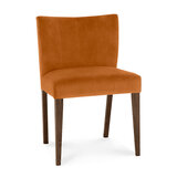 Bentley Designs Milan Low Back Orange Velvet Upholstered Chair, 2 Pack