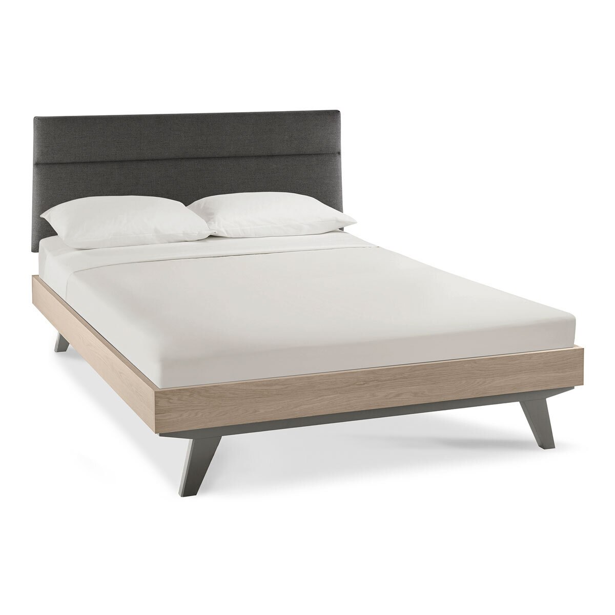 Bentley Designs Brunel Scandi Oak & Dark Grey Bed Frame, King