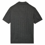 Chaps Men's Ribbed Knit Polo in Charcoal Chaps Men's Ribbed Knit Polo in Charcoal
