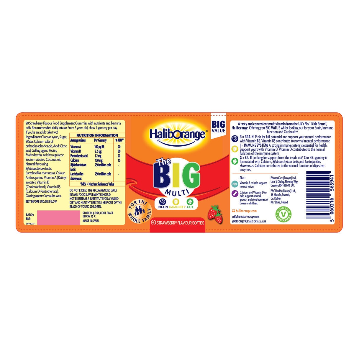 Haliborange The BIG Multi, 3 x 90 Count