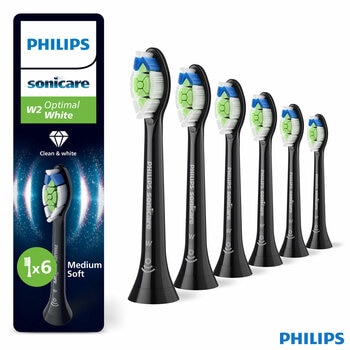 Philips Sonicare Optimal Black Brush heads, 6 pack Philips Sonicare Optimal Black Brush heads, 6 pack