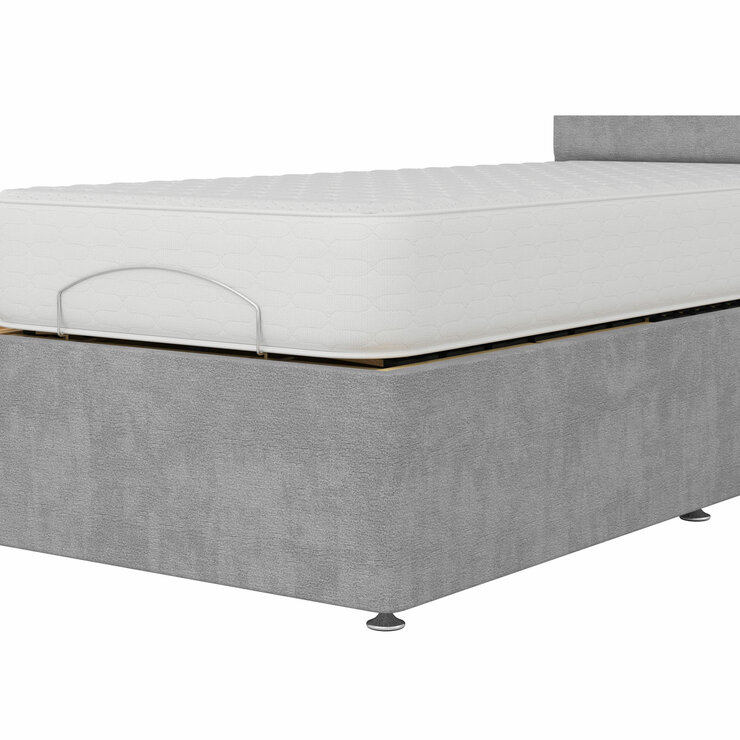 Highgrove Fenton Grey Fabric Electric Adjustable Bed Base With Medium Memory Foam Mattress Highgrove Fenton Grey Fabric Electric Adjustable Bed Base With Medium Memory Foam Mattress