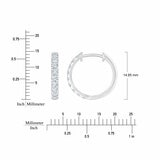 0.50ctw Round Brilliant Cut Diamond Hoop Earrings, 14ct White Gold