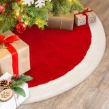 Decorative 66 inch (1.68 m) Christmas Tree Skirt in 3 Colours