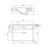 Tavistock Curve 60.0 cm 3 Drawer Floor Mounted Vanity Unit in White
