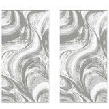Marble spa design hand towel two pack in grey