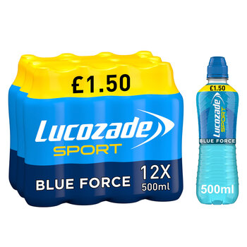 Lucozade Sport Blue Force PMP £1.50, 12 x 500ml