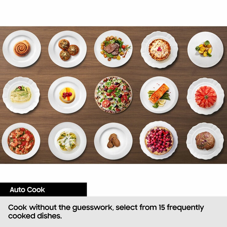 Samsung MS23K3513AK 23 Litre Solo Microwave in Black 15 Auto Cook Options