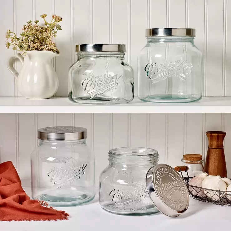 Mason Assorted Glass Jars 4 Piece Set